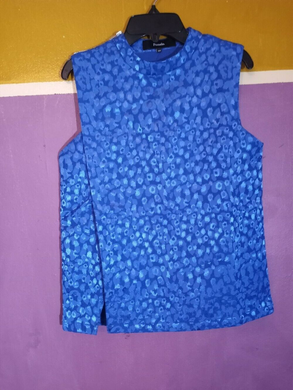 Pomelo Animal Print Sleeveless Tank Size S shoulder zipper